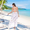 thumbnail image 7 of Women Sarong Wraps Butterfly Flowers Swimsuit Beach Pareo Bikini Coverups Skirt L, 7 of 7