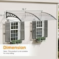 thumbnail image 3 of JOYMOR 30" x 40" Window Awning, Door Awnings Canopy Exterior, Doors Polycarbonate Cover, Patio Door Awning Rain Snow Sunlight Protection Hollow Sheet, 3 of 8