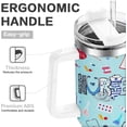 thumbnail image 5 of 40 oz Blue Nurse Tumbler - Handle and Straw, Ideal for Nursing Graduation and Appreciation, Travel Coffee Mug, 5 of 6
