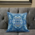 thumbnail image 5 of Amrita Sen Designs CAPL1005FSDS-ZP-20x20 20 x 20 in. Floral Paisley Suede Zippered Pillow with Insert - Blue, Pink & Purple, 5 of 5