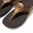 thumbnail image 2 of FitFlop Walkstar Women's Leather Toe Post Sandal in Bronze Size 10, 2 of 7