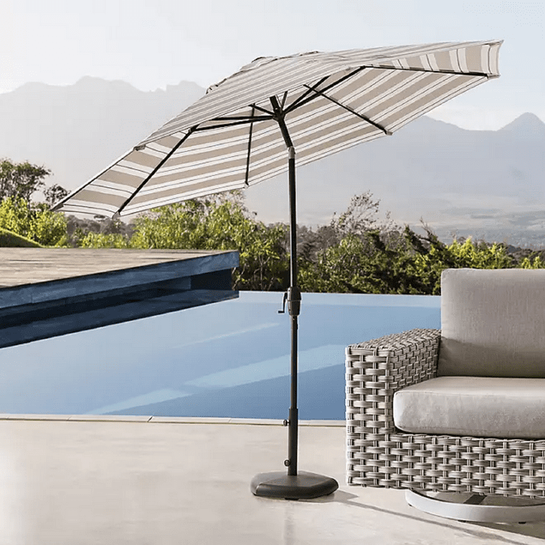 YJAUC 165A Premium 10 Sunbrella Market Umbrellas Linen