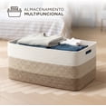 thumbnail image 3 of Magma Life Cesto de Almacenamiento de Cuerda de Algodón 56 x 43 x 31 cm, Canasta Organizadora Grande con Asas, Canasta Decorativa para Ropa, Juguetes, Mantas y Organización del Hogar, 3 of 8