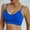 Blue, variant on Womens Seamless Sports Bra Rib Camisoles Lightweight Thin Yoga Bra Spaghetti Strap Wireless Workout Yoga Underwear