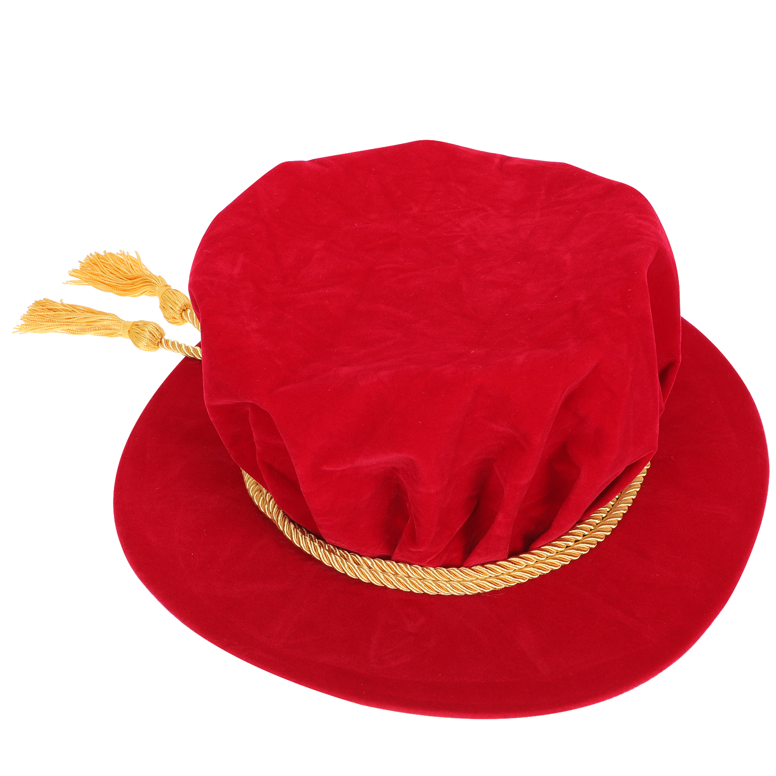 OUNONA Red Comfortable Doctoral Graduation Tam Hat Prop for Adult School Ceremony Events