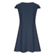 thumbnail image 4 of Puntoco Vestido De Algodón Y Lino Con Cuello Redondo, Color Liso, Manga Corta, Escote En V Grande, Espalda Hueca, Azul Marino Xxl,Regalos Para Mujer Joven, 4 of 6