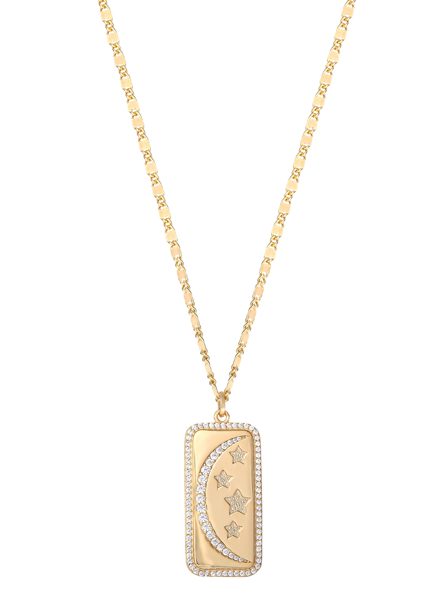 JS Jessica Simpson Women's Gold Plated Sterling Silver CZ