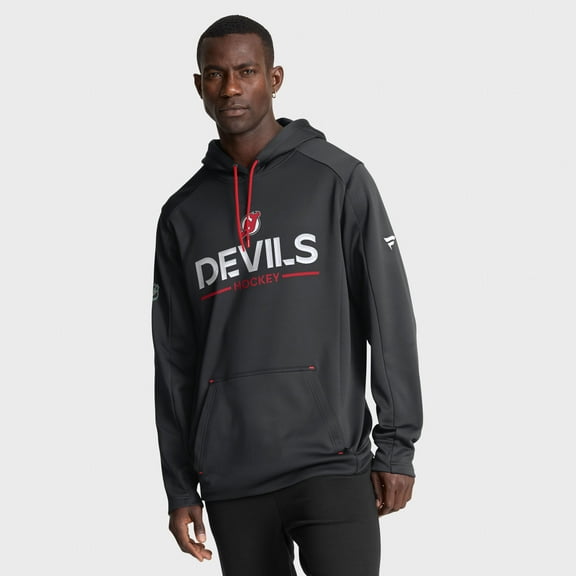 Men's Fanatics Black New Jersey Devils Authentic Pro Rink Hoodie