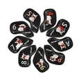 thumbnail image 1 of koolsoo 9Pcs Golf Iron Head Covers Set Golf Wedge Covers Set 4,5,6,7,8,9,P,A,S Creative Black, 1 of 9