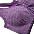 thumbnail image 6 of Zip Front Sports Bra Wireless Post-Surgery Bra Active Yoga Sports Bras with Removable Pads for Women, 6 of 7