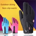 thumbnail image 2 of Outdoor Sports Zipper Warm Gloves for Autumn and Winter Full-finger Touch Screen Non-slip Waterproof Windshield Grasp Fleece Ski Riding, 2 of 6