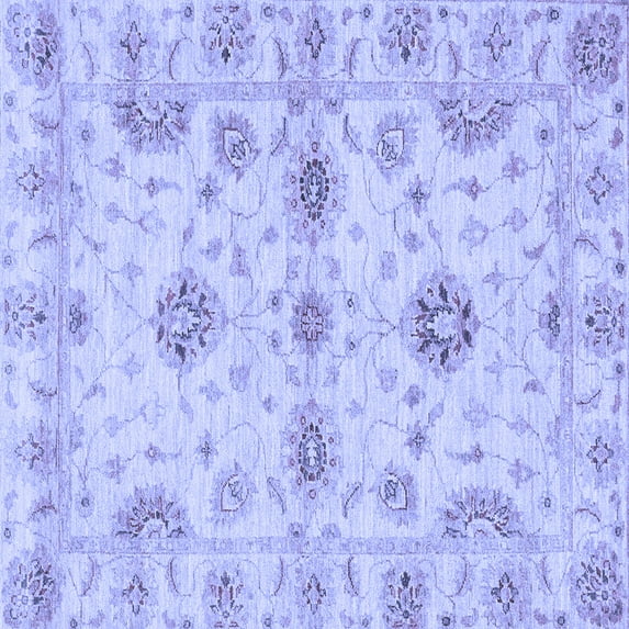 Ahgly Company Indoor Square Oriental Blue Traditional Area Rugs, 5' Square
