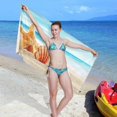 thumbnail image 6 of Coolnut Beach Towels Summer Star Starfish Camping Towels Shell Beach Sand Free Beach Towel, 30"x60" Large Beach Towels Quick Dry Bath Travel Towels Pool Yoga Beach Mat for Men Women, 6 of 6