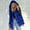 Blue, variant on Womens Faux Fur Coats- Hooded Fleece Sleeveless Casual Winter Jackets Pink