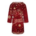 thumbnail image 5 of Women's Fleece Plush Robe Long Warm Plush Bathrobe Loungewear Jacket Printed Comfort Robe, 5 of 5