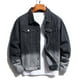 thumbnail image 2 of Chaqueta de mezclilla de manga larga con degradado de cobertura casual para hombre con bolsillos y cierre de botón Pompotops oipoqjl37605, 2 of 9