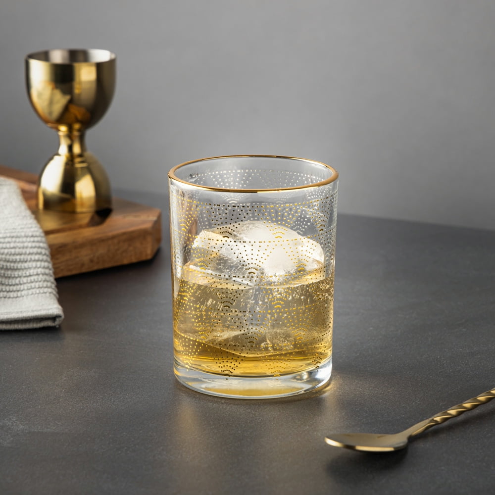 Thyme & Table 11 fl oz Diamond Print Whiskey Rocks Glass