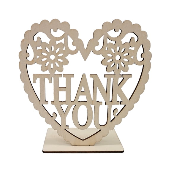 Dienrx Heart Shaped Wooden Valentine's Day Decoration, Rustic Party Supplies & Table Centerpiece for Wedding Anniversary Home Decor