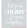 thumbnail image 5 of Let Your Heart Be Your Compass Inspirational Wall Decals Home Décor 23x19-Inch White, 5 of 5