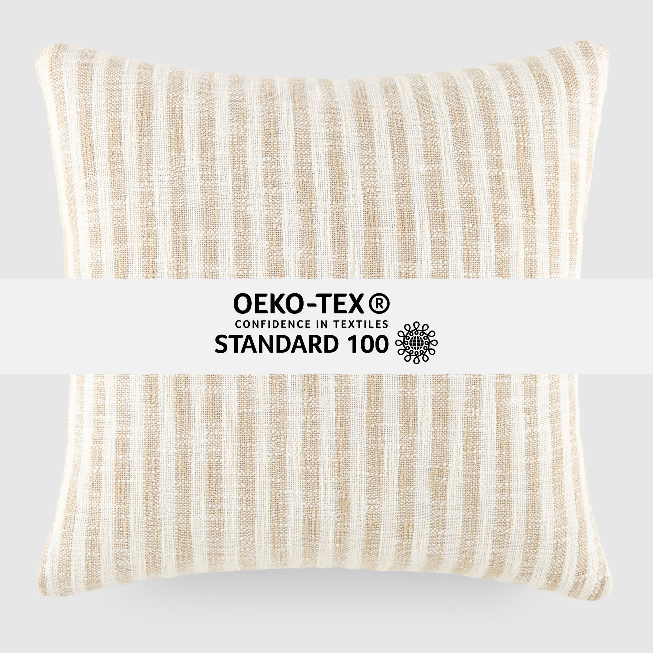 Noble Linens Yarn-Dyed Cotton Decor Throw Pillow in Bengal Stripe Pattern