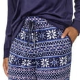 thumbnail image 6 of Nautica Womens Pajamas - Cozy Silky Fleece - 2 Piece Long Sleeve Winter Sleepwear Set for Women (Blue Snow/XX-Large), 6 of 8
