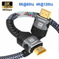 thumbnail image 2 of 8K HDMI Cable HDMI 2.1 48Gbps 10FT/3M,High Speed HDMI Braided Cord-8K@60Hz 4K@120Hz DTS:X, HDCP 2.2 & 2.3, HDR 10 for Laptop/PS5 (8K-60hz-HDMI 2.1,1m), 2 of 7