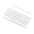 thumbnail image 3 of 2x Set of 10 Reusable Hard Clear Straws with Straw Cleaner Brush for Home Shower Wedding Tumblers Cups Decoration 2pack, 3 of 8