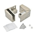 thumbnail image 1 of Glass Door Hinge Cabinet Display Zinc Alloy with Screws Clamp Side Mounted Closer Hardware for Cupboard Wardrobe Replacement, 1 of 4