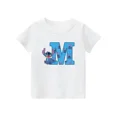 thumbnail image 3 of Nueva camiseta de algodón con letras ABCD de Stitch para niños, camisetas con combinación de nombres para niñas y niños, camisetas de dibujos animados Kawaii, ropa informal para niños, 3 of 5