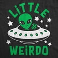 thumbnail image 2 of Toddler Funny T Shirts Little Weirdo Sarcastic Alien UFO Graphic Novelty Tee For Young Kids, 2 of 8