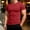 Red, variant on Mens Shirts Crewneck Short Sleeve Slim Fit T Shirts For Men Stretch Breathable Top Cozy Fitness Clothing Green L