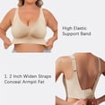 thumbnail image 4 of Everyday Bras for Women Athletic Bra for Women Work Out Bras Pack of Bras for Women Athletic Sports Bras Wireless Bras for Women Womens Bras Push up No Underwire Sports Bra with Support The Beige 2XL, 4 of 9