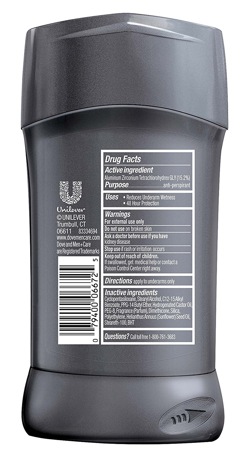 Dove Deodorant 2.7oz Mens Extra Fresh (Pack of 3)
