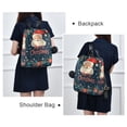 thumbnail image 4 of FORMRS Women's Travel Backpack Purse Anti-Theft Hidden Pockets Casual Shoulder Bag, Blue Christmas Santa, 4 of 7