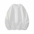 thumbnail image 3 of mihongmao Mens Sweatsuits 2 Piece Set Men's Solid Color Sport Casual Fashion Pocket Pants Short Sleeve Round Neck Set White L, 3 of 7