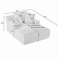 thumbnail image 7 of Miniyam Green Oversized Chaise Lounge Chair Indoor, Corduroy Upholstered Modern Sofa Couch,No Assembly Required,Comfy Sleeper Sofa for Living Room,Office, 7 of 7