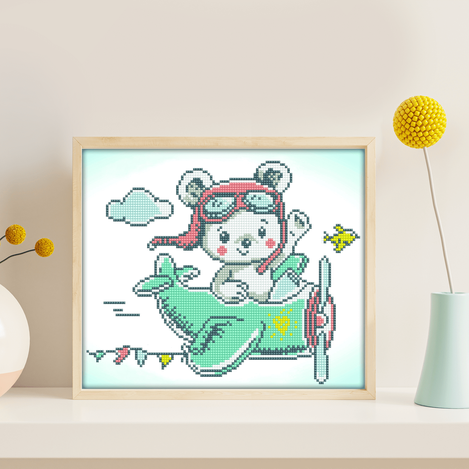 Diamond Dotz Aero Bear Diamond Painting Kits for Adults - Diamond Art Kits a Relaxing Creative Craft Kit with Dotz Gems 11x13
