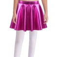 thumbnail image 3 of inlzdz Kids Girls Jazz Latin Hip Hop Dance Outfit Long Sleeve Metallic Shiny Hoodie Crop Top Vest with Skirt Set Hot Pink 8, 3 of 5