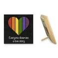 thumbnail image 3 of JennyGems Everyone Deserves a Love Story, Rainbow Flag Decorations, Gay Pride Sign, Rainbow Pride Decorations, Gay and Lesbian LGBT Gifts, 5.5x5.5 Inch Wood Sign, LGBTQ Pride Gifts, 3 of 9