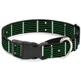 thumbnail image 1 of buckle-down guitar neck black white lime green martingale dog collar, 1 of 1
