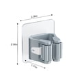 thumbnail image 2 of Transparent Broom Holder Wall Mount Mop Organizer (10-Pack), 2 of 4