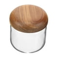 thumbnail image 4 of Mobutofu Glass Containers For Food Storage Chocolate Glass And Wood Airtight Lid 1Set, 4 of 7