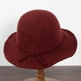 thumbnail image 3 of CoCopeaunts Wool Bucket Hat Women's Simple Bow Fisherman Hat Travel All-Match Knitted Fashion Autumn Winter Warm Basin Hat, 3 of 8