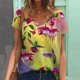 thumbnail image 1 of Pntutb Tallas grandes Mujer Manga corta Impreso Cuello en V Tops Camiseta Blusa Pntutb Pntutb-2415, 1 of 5
