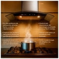 thumbnail image 2 of Campana Extractora De Cocina ERA Tipo Pared 90cm Acero Inoxidable, 2 of 4