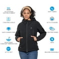 thumbnail image 4 of DEWBU Heated Jacket Polar Fleece for Women, Heated Hoodie with 12V Battery Pack, Electric Heating Coat for Winter Outdoor, 4 of 8