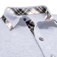 thumbnail image 5 of Men's Spring And Autumn Solid Color T-shirt Lapel 3 Button Open Placket Button Long Sleeved TopXL, 5 of 5