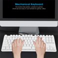 thumbnail image 2 of K870 Mechanical Gaming Keyboard RGB LED Rainbow Backlit Wired Keyboard, 87 Keys 50 Million Clicks Computer Keyboard for Games, Office White, 2 of 4