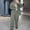 Gray, variant on Outfits Set for Women Sweat Suits Women Pocket V Neck Casual Long Sleeve Sweatshirt+ Pant Set Trending
