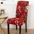 thumbnail image 4 of PENGXIANG Housse de Chaise Extensible Confortable Toucher Polyester Motif Élément de Noël Housse de Chaise pour la Maison, 4 of 8